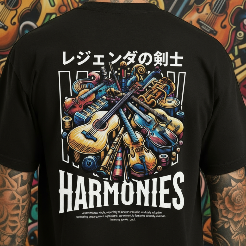 Oversized harmonies unisex t-shirt