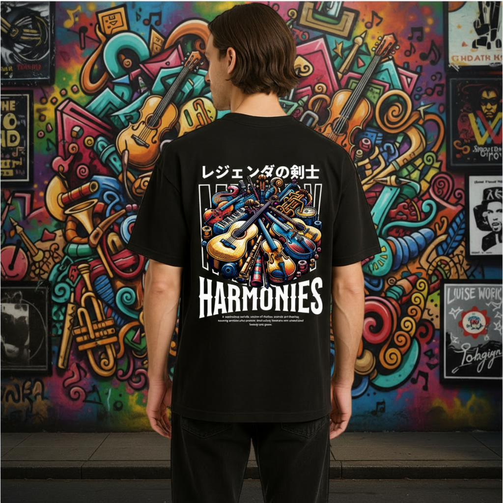 Oversized harmonies unisex t-shirt